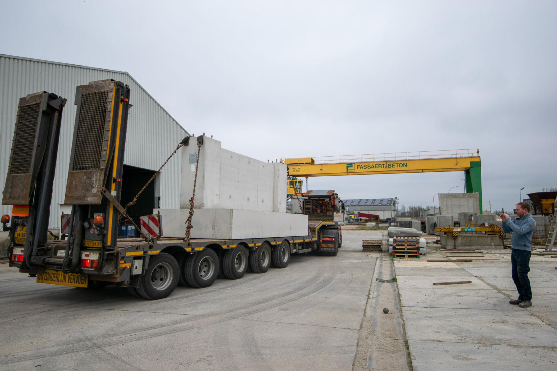 Betonsleeper 40 ton transport